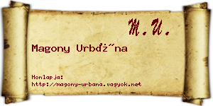 Magony Urbána névjegykártya